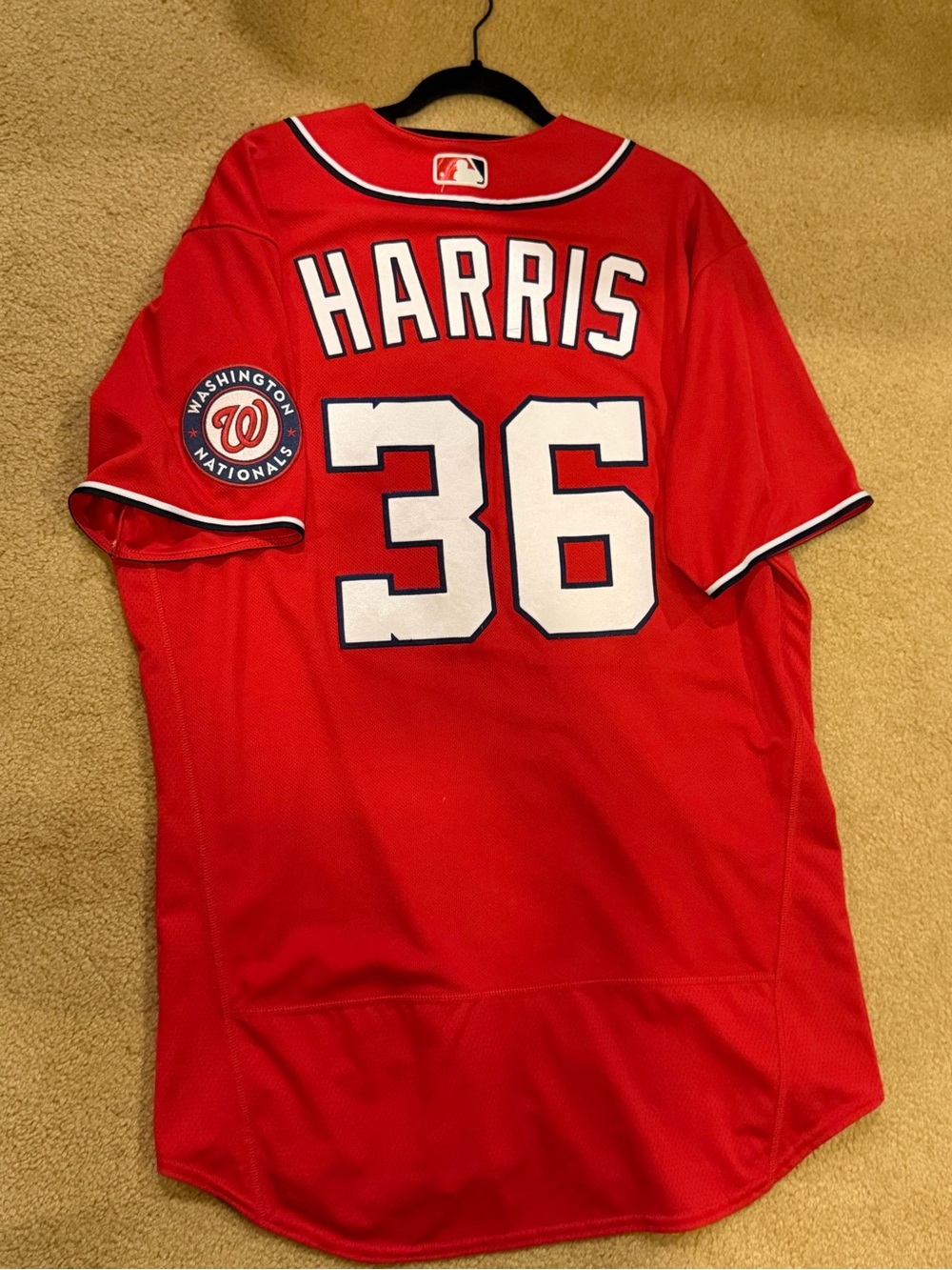 Washington Nationals #36 Will Harris Team -Issued Baseball Jersey